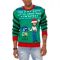 Light Up Bob Ross Happy Little Christmas Ugly Christmas Sweater Spencer s