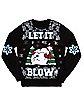 Light-Up Let It Blow Ugly Christmas Sweater