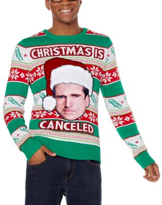 Light-Up Christmas Is Cancelled Ugly Christmas Sweater - The Office
