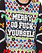 Light-Up Merry Go Fuck Yourself Ugly Christmas Sweater
