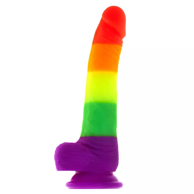 Out and Proud Rainbow Dildo 8 Inch - Hott Love Extreme