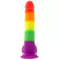 Out and Proud Rainbow Dildo 8 Inch - Hott Love Extreme at Spencer's