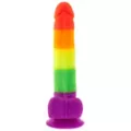Out and Proud Rainbow Dildo 8 Inch - Hott Love Extreme at Spencer's