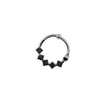Silvertone CZ Aurora Borealis Effect Cartilage Ring - 16 Gauge at Spencer's