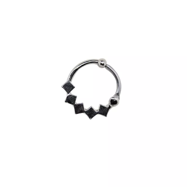 Silvertone CZ Aurora Borealis Effect Cartilage Ring - 16 Gauge at Spencer's