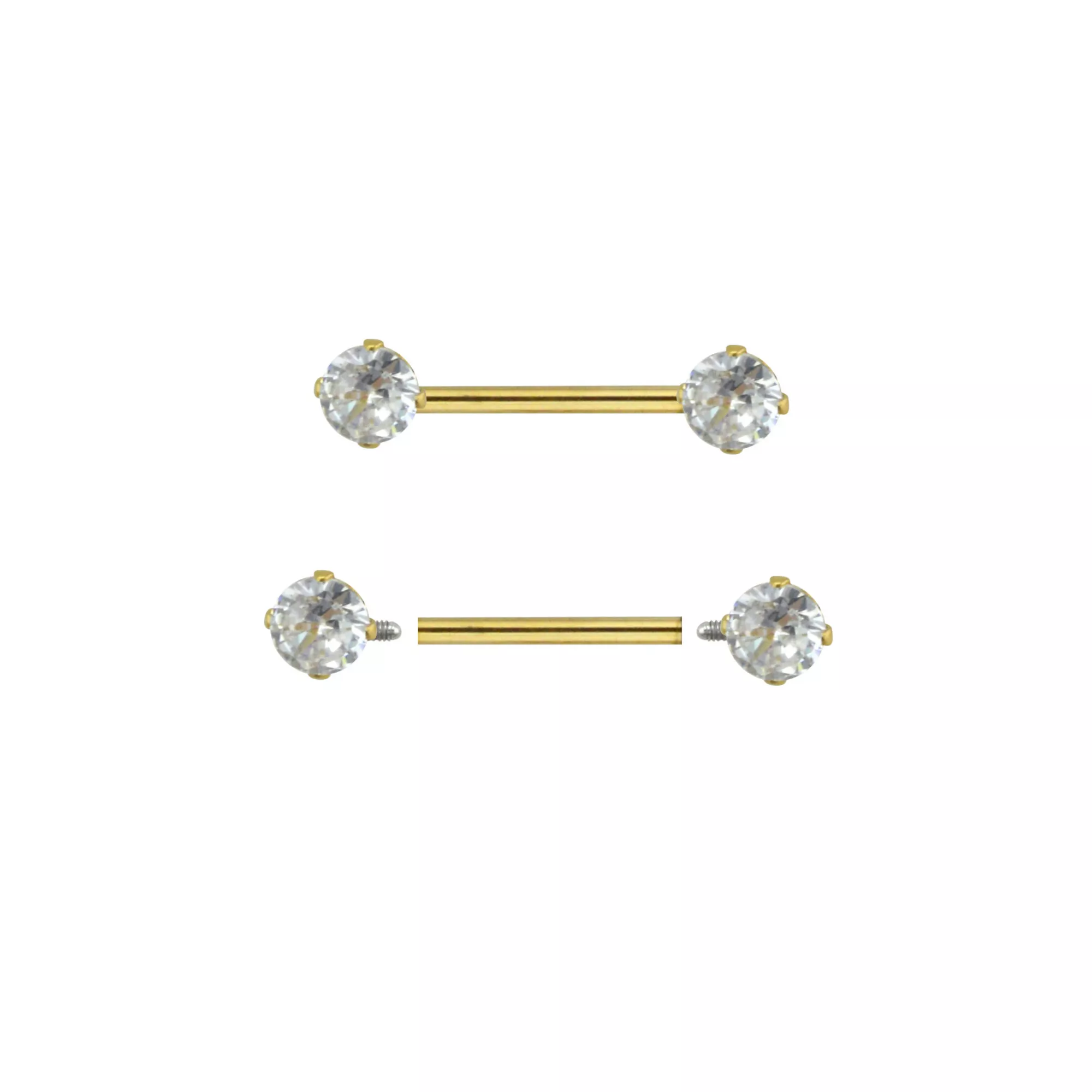 CZ Nipple Barbells