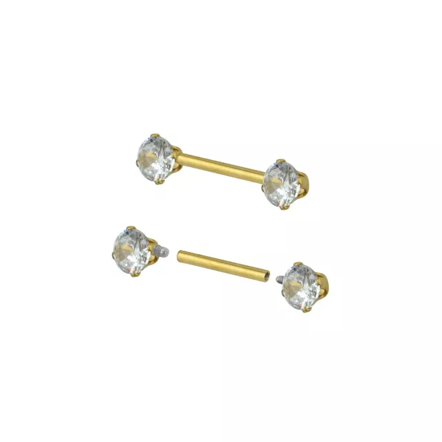 CZ Nipple Barbells