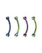Multi-Pack CZ Multi-Color Snake Eye Curved Barbells 4 Pack - 16 Gauge