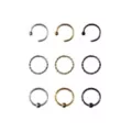 Multi-Pack Assorted Style Nose Rings 9 Pack - 20 Gauge at Spencer's