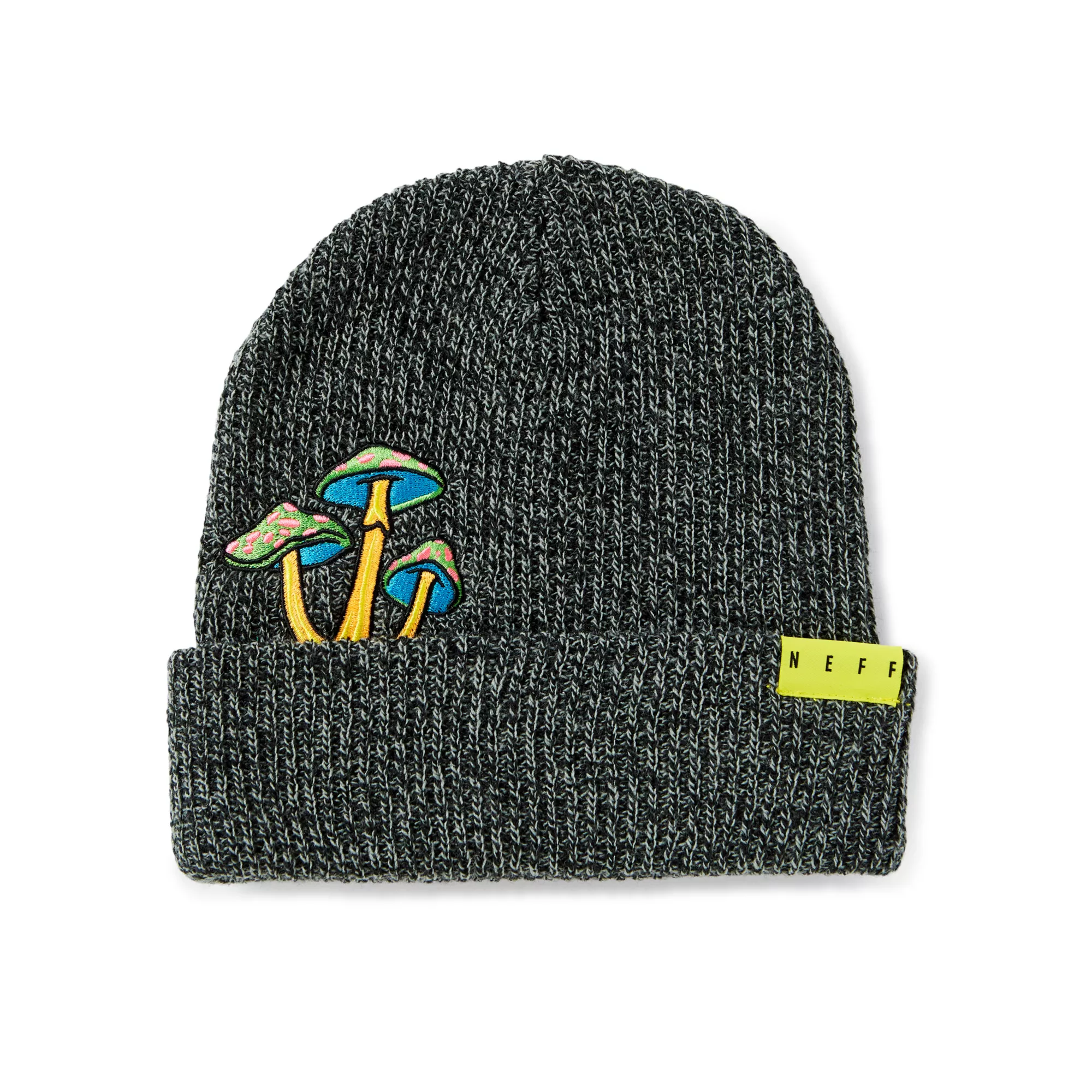 Mushroom Black Cuff Beanie Hat – Neff at Spencer's