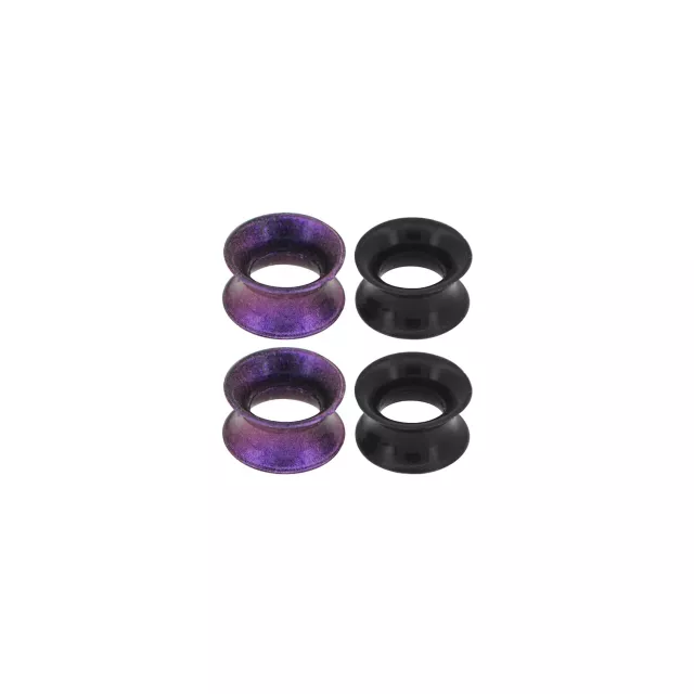 Multi-Pack Black and Purple Tunnels - 2 Pair at Spencer's
