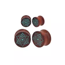 Mandala Wood Plugs - 0 Gauge at Spencer's