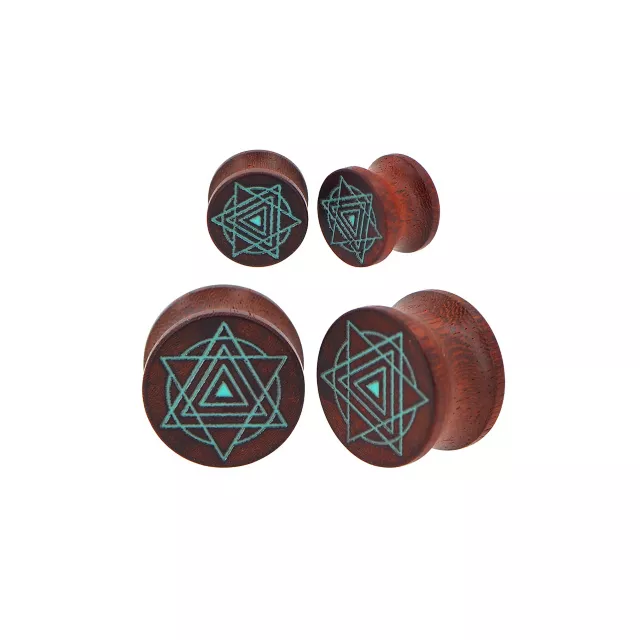 Mandala Wood Plugs - 0 Gauge at Spencer's