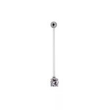 CZ Adjustable Pregnancy Belly Ring - 14 Gauge at Spencer's
