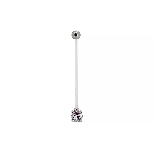 CZ Adjustable Pregnancy Belly Ring - 14 Gauge at Spencer's