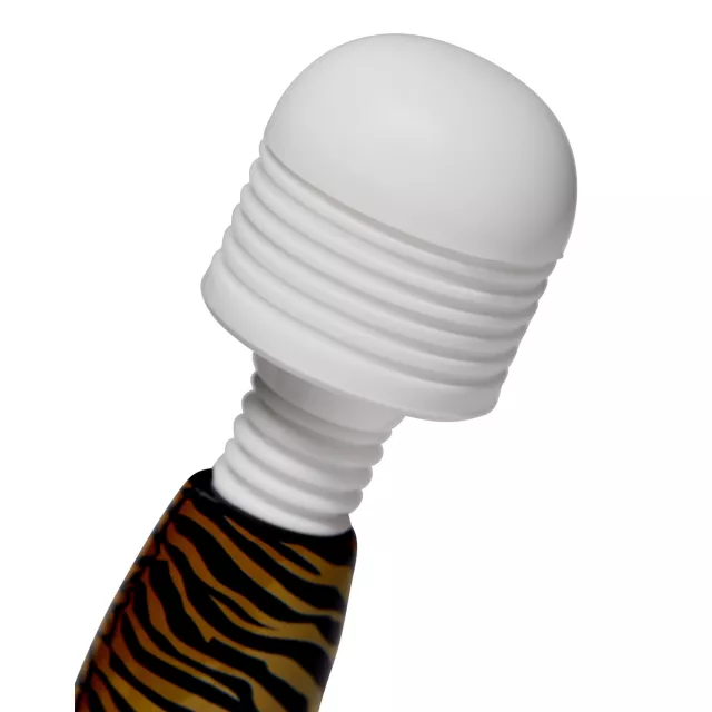 Mini Waterproof Diamond Wand Massager Orange Tiger Stripes - 4 Inch at Spencer's