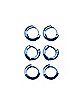 Multi-Pack Blue Hoop Earrings - 18 Gauge
