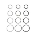 Multi-Pack Black and Silvertone Hoop Nose Rings 12 Pack - 20 Gauge at Spencer's