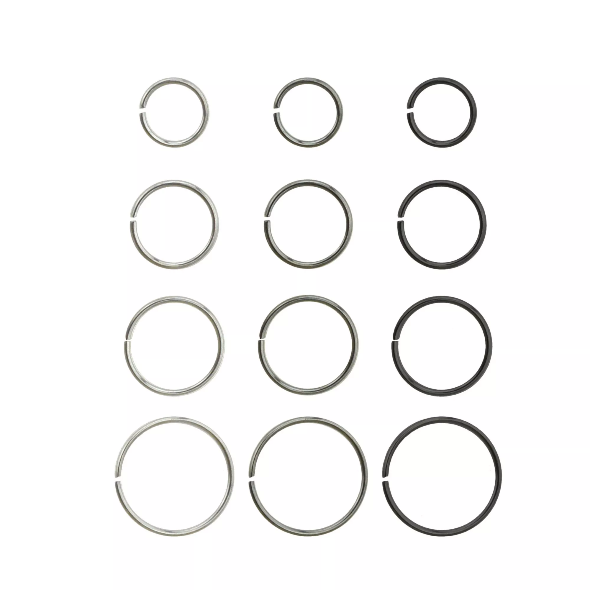 Multi-Pack Black and Silvertone Hoop Nose Rings 12 Pack - 20 Gauge at Spencer's