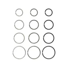 Multi-Pack Black and Silvertone Hoop Nose Rings 12 Pack - 20 Gauge at Spencer's