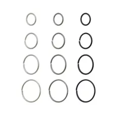 Multi-Pack Black and Silvertone Hoop Nose Rings 12 Pack - 20 Gauge at Spencer's