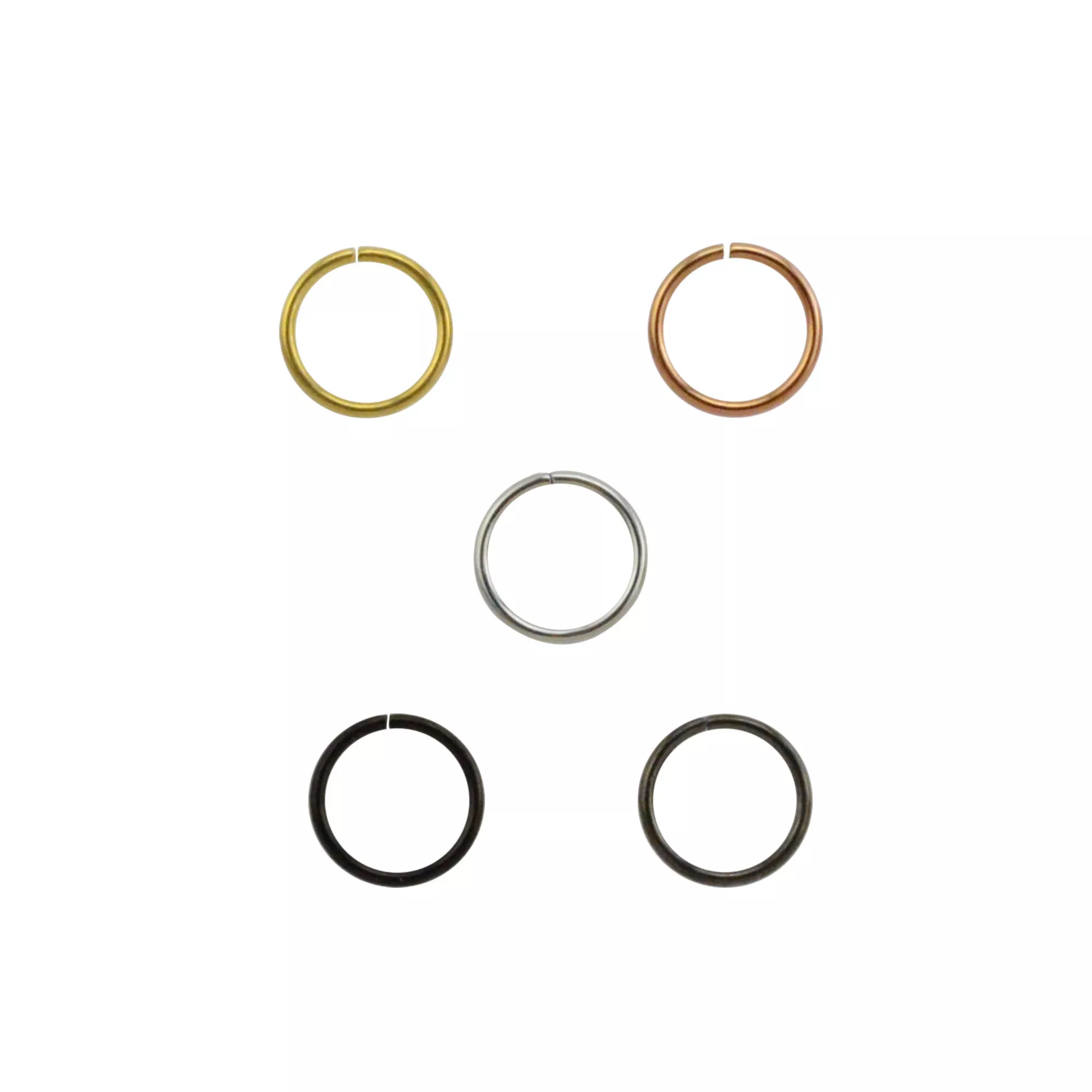 Multi-Pack Multi-Color Hoop Nose Rings 5 Pack - 20 Gauge at Spencer's