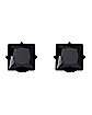 Black CZ Titanium Stud Earrings – 20 Gauge