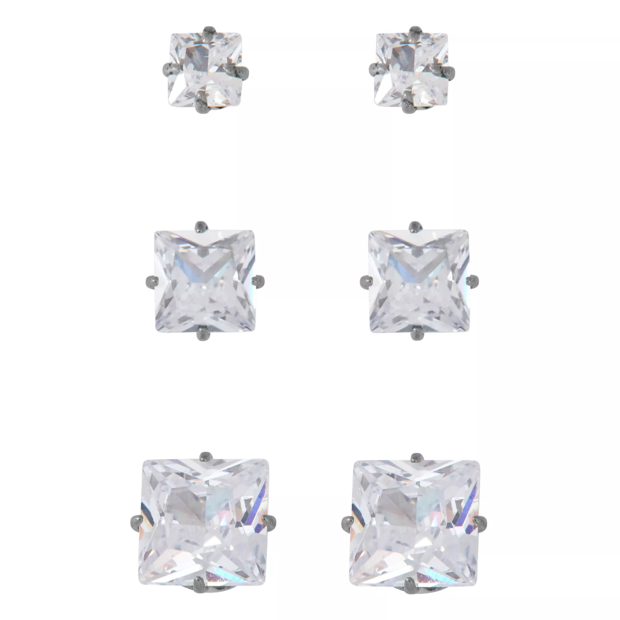 Multi-Pack CZ Stud Earrings – 3 Pair at Spencer's