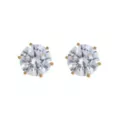 Round CZ Goldplated Stud Earrings – 20 Gauge at Spencer's