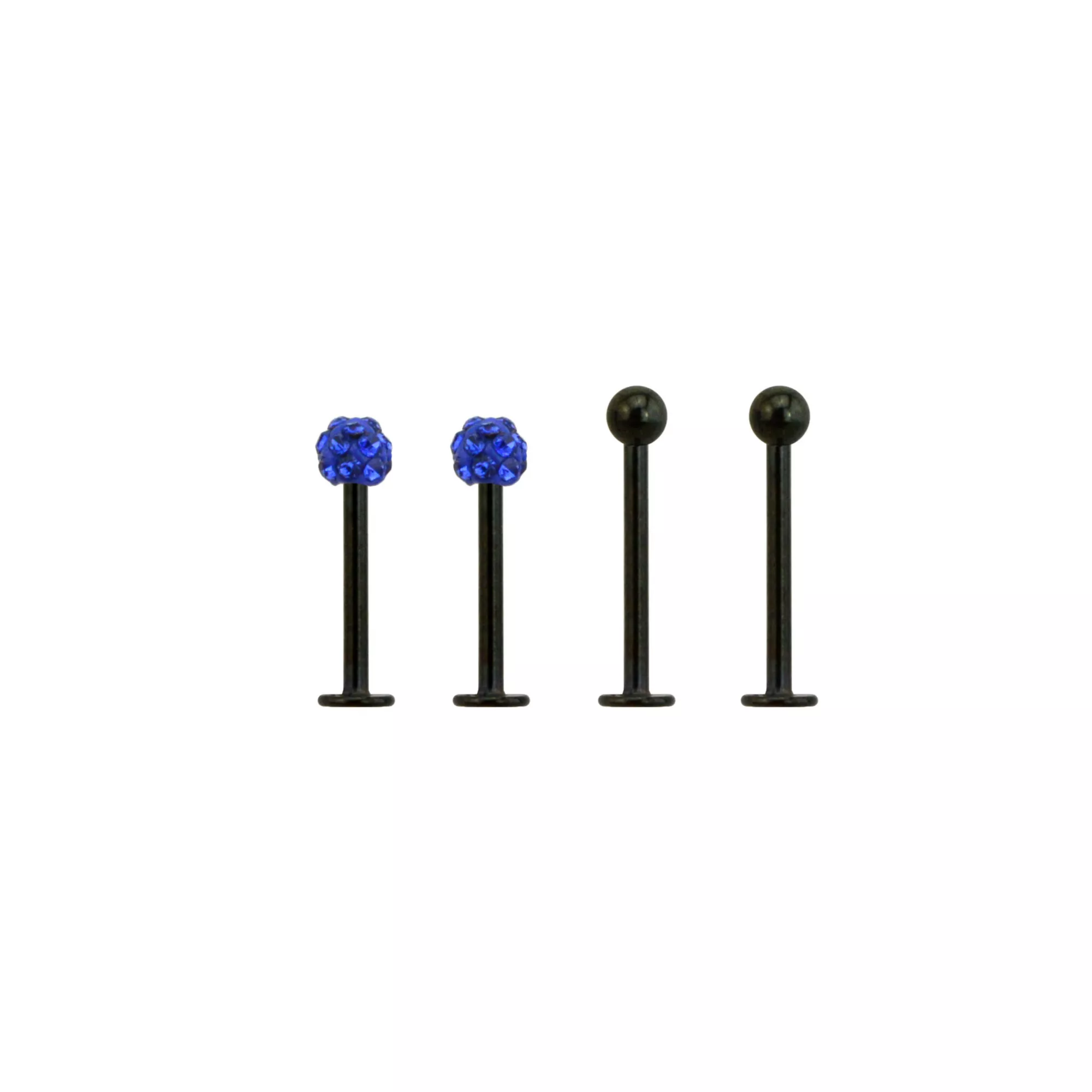 Multi-Pack CZ Labret Lip Rings - 16 Gauge at Spencer's