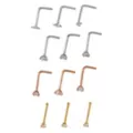 Multi-Pack Prong CZ Space Bone Nose Rings and L-Bend Nose Rings - 12 Pack at Spencer's