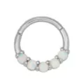 Opal Effect Hinged Hoop Nose Ring at Spencer's