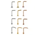 Multi-Pack CZ L-Bend and Screw Nose Rings 12 Pack at Spencer's