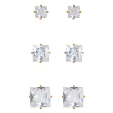 Multi-Pack Clear CZ Stud Earring 3 Pack – 20 Gauge at Spencer's