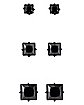 Multi-Pack Black CZ Titanium Stud Earrings 3 Pair – 20 Gauge