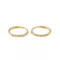 Goldtone CZ Hinge Hoops at Spencer's