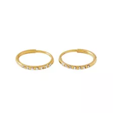 Goldtone CZ Hinge Hoops at Spencer's