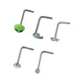 Multi-Pack Alien L-Bend Nose Rings 5 Pack – 20 Gauge at Spencer's
