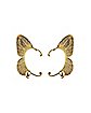 Goldtone Sequin Butterfly Ear Cuffs