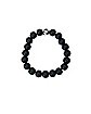 Black and Silver Long Distance Beaded Bracelets - 2 Pack