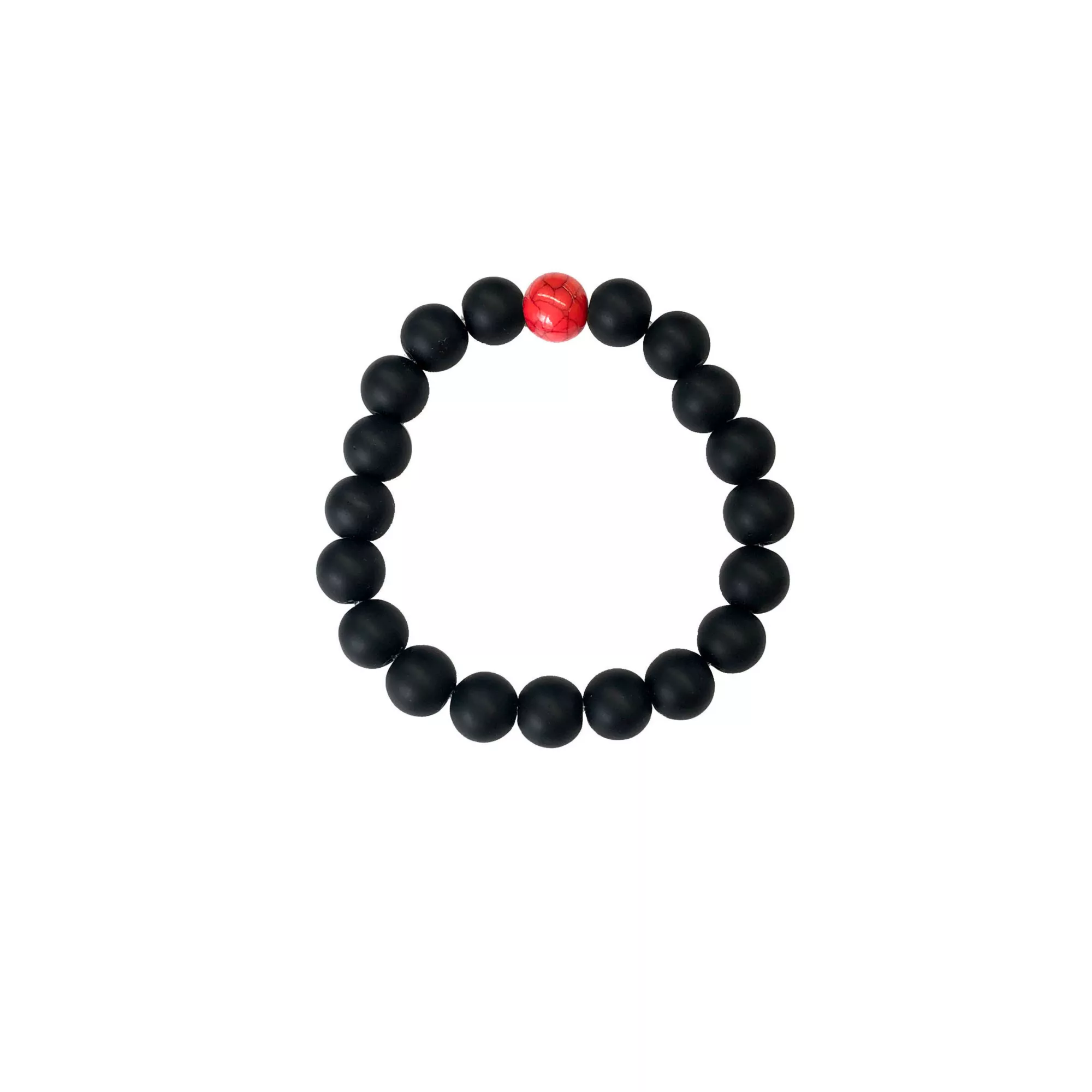 Black and Red Marble Long Distance Bracelets - 2 Pack at Spencer's