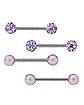Multi-Pack Purple Barbells 4 Pack – 14 Gauge