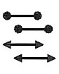 Multi-Pack Black Barbells 4 Pack – 14 Gauge