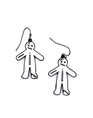 black and white voodoo doll
