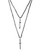 Silvertone Layered Dagger Necklace
