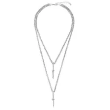 Silvertone Layered Dagger Necklace at Spencer's