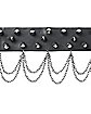 Black Spike and Chain Collar Choker Necklace