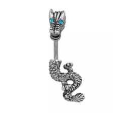 Silvertone Dragon Belly Ring - 14 Gauge at Spencer's