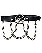 3 Chain Pentagram Collar Choker Necklace