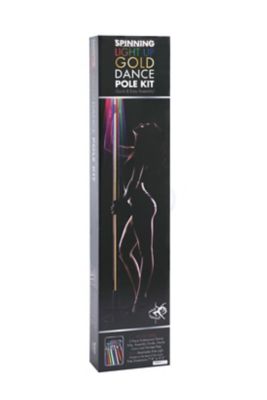 Spinning LED Light-Up Goldtone Stripper Pole - Spencer's